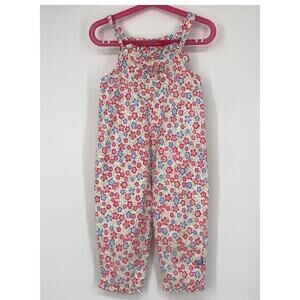 Vintage Retro McKids McDonalds Toddler Floral print overalls Sz 4T